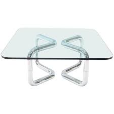 1500 x 1500 jpeg 465 кб. Rounded Corners Square Coffee Table On Thick Bent Tube Chrome Base Chairish