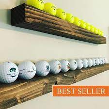 Golf Ball Display Shelf Holder Rack Etsy In 2021 Golf Ball Display Case Golf Ball Displays Golf Decor