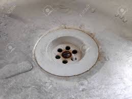 wet,old and rusty kitchen sink. stock