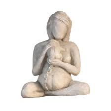 Amazon.co.jp: 現代の小さな彫刻|母のための家の装飾の彫像の贈り物|寝室の居間の本棚のための裸の出産の女性の置物の装飾 A/a :  ホーム＆キッチン