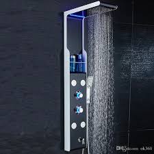 7.9in shower panel thickness : Stainless Steel Wall Mounted Shower Panel With Led Light Newcoolmex