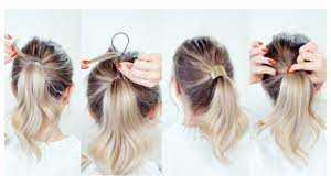 Hair Tips Tricks How To Hide Hair Elastics Hair Hacks Short Hair Tutorial Clear Hair