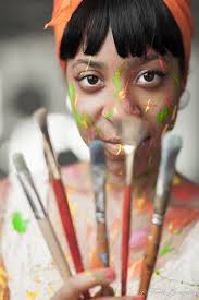 Beautiful Occupational Portrait of Massiel, Boston-based painter covered in  what she loves most! Check out more from the shoot at fredogonzalez.com!