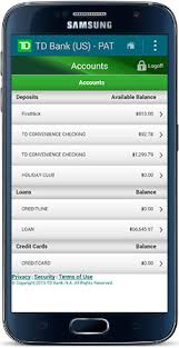 Mobile app available for your iphone® android™ or ipad® tablet you'll receive a deposit confirmation with a reference number for mobile deposit: Td Bank Account Balance Screenshot