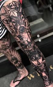 47 Trendy Tattoo Wolf Leg Men Leg Tattoo Men Leg Sleeve Tattoo Full Leg Tattoos