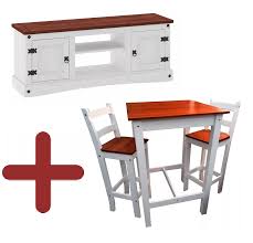 Ideas para fabricar muebles de palés de madera para la cocina. Mesa Desayunador 2 Banquetas Madera Maciza Rack Lg Amoblamientos