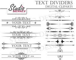Text Dividers Wedding Invitations Calligraphy Clipart Set Elegant Headers Digital Clip Art Borders Invitatio Text Dividers Wedding Frames Clip Art Borders