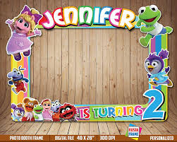 Muppet Babies Photo Booth Frame Muppet Babies Birthday Frame Muppet Babies Backdrop Muppet Baby Birthday Themes Baby Birthday Party Boy Baby Birthday Party