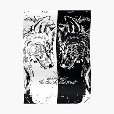 Animals to decorate their clothing. Two Wolves Posters Redbubble