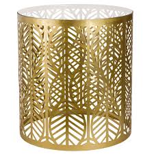 Gold Metal And Glass Side Table Glass Side Tables Side Table Glass End Tables