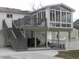 The average is just above $30,000. Deck Ideas Two Story Deck House Extension Sunroom On Deck Sunrooms And Decks Sunroom Addition With Deck Porch Design Building A Deck Deck Addition