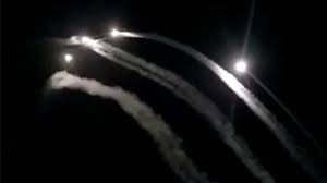 This is the moment the iron dome intercepted a barrage of rockets over tel aviv and central israel. Iron Dome Kicks Into Action After Mistaking Bullets For Rockets