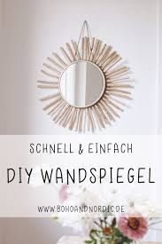 Diy Wandspiegel Selber Machen Diy Wall Boho Diy Diy Boho Decor