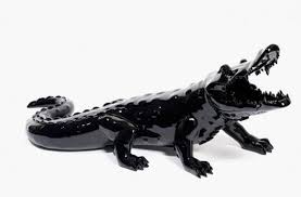 Richard Orlinski Born Wild Glossy Black Crocodile Sculpture Wild Crocodile Crocodile Panther Sculpture