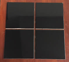 Black 2 x 6 in ceramic tile bullnose mud cap trim edge 2x6 inch mudcap american olean box 5 piece. Glossy Black Ceramic Tile 6 X 6