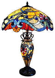 Chloe Lighting 3 Light Tiffany Style Dragonfly Double Lit Table Lamp Victorian Table Lamps By Chloe Lighting Inc