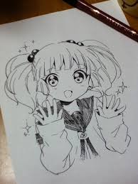 Anime drawing pencil first time drawing kaneki hikarutori. Anime Girl Drawing