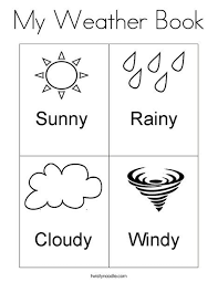 My Weather Book Coloring Page Weather Worksheets Weather Books Preschool Weather