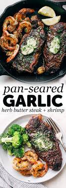 Garlic Butter Skillet Steak And Shrimp Recipe Little Spice Jar Recipe Steak And Shrimp Night Dinner Recipes Steak Dinner