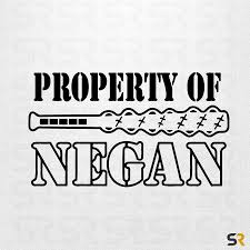 Property Of Negan Decal Walking Dead Sticker Walking Dead Decals The Walking Dead Silhouette Vinyl Negan