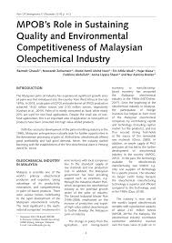 Home center stories top 10 construction companies in malaysia. Pdf Mpob S Role In Sustaining Quality And Environmental Competitiveness Of Malaysian Oleochemical Industry