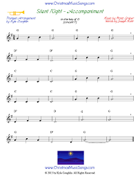 silent night for trumpet free sheet music