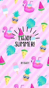 Background illustration of summer doodles; Summer Cartoon Wallpapers Top Free Summer Cartoon Backgrounds Wallpaperaccess