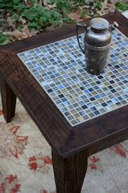 Small Coffee Table Mosaic Tile Coffee Table Apartment Size Etsy In 2020 Tiled Coffee Table Tile Tables Rustic Coffee Tables
