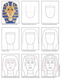 How To Draw King Tut Art Projects For Kids Art History Lessons Ancient Egypt For Kids Ancient Egypt Art