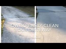 If vinegar doesn't work, you can also try using bleach, by mixing about a cup of it for each gallon of water. How To Clean Your Driveway With Regular Pool Chlorine And A Pump Sprayer Youtube