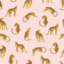 Whimsical meets lodge with this enchanting brown and white wallpaper. Yellow Cheetahs On Pink Background Pattern Art Print By Seamless X Small Preppy Wallpaper Cat Pattern Wallpaper Cheetah Print Background