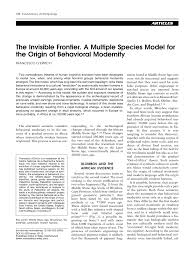 Has been added to your cart. Pdf The Invisible Frontier A Multiple Species Model For The Origin Of Behavioral Modernity