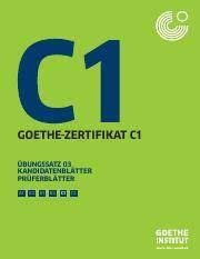 Stellungnahme von bastian fischer, geb. C1 Uebungssatz Pdf Goethe Zertifikat C1 U00dcbungssatz 03 Kandidatenbl U00c4tter Pr U00dcferbl U00c4tter A1 A2 B1 B2 C1 C2 Materialien Zur Pr U00fcfung Goethe Zertifikat Course Hero