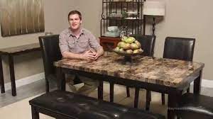 A dining table is a place where family and friends will gather, food will be served, work completed, games played, etc. Finley Home Palazzo 6 Piece Dining Set With Bench Youtube