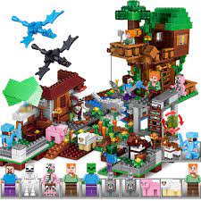 Minecraft Lego Compatible Village Tree House Building Block Toys Mini Figures 988pcs Set A0001 Minecraft In 2021 Minecraft Toys Lego Minecraft Building Blocks Toys