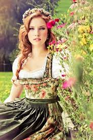 25 Hairstyles For The Oktoberfest Dirndl Plaited And Trends Dirndl Dress German Dress Dirndl