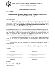 Sample participant cover letter for mailed questionnaire respondent address dear respondent, i am a student faculty/staff member at lakeland college, and i am conducting a study examining mental health court participants' perceptions of the mental health court experience. 4ps Questionnaire Questionnaire