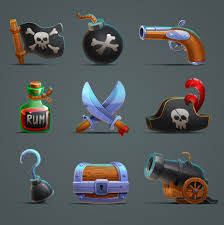 Check Out This Behance Project Pirate Icons Https Www Behance Net Gallery 57574705 Pirate Icons Game Concept Art Game Art Pirate Games