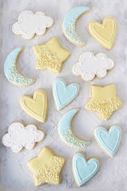 Let cool 3 minutes on the pan, then remove to racks to cool completely. Star And Moon Decorated Cookies Glorious Treats