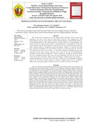 1.1 asal usul bahasa melayu. Pdf Pemetaan Penggunaan Bahasa Melayu Bangka