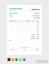 Free Uniform Order Form Template Download 83 Forms In Word Excel Pdf Apple Pages Numbers Templa Order Form Template Free Order Form Template Order Form