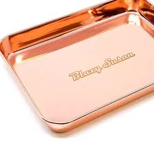 Exceptional style, quality, and price with these glasses. Rose Gold Stainless Steel Rolling Tray By Blazy Susan