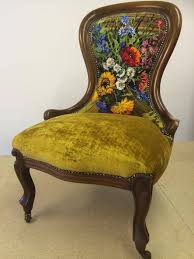 Victorian Balloon Back Salon Chair Reupholstered In A Vintage Floral Tapestry On The Inside Back And Eclectic Chairs Upholstered Chairs Upholstered Furniture