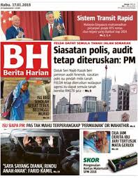 Let's sing along to saya. Get Your Digital Copy Of Berita Harian Malaysia 17 January 2018 Issue