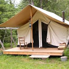 How To Make A Wooden Tent Platform Ehow Tent Glamping Tent Platform Tent