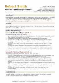 Shaping the company's overall business strategy. Associate Financial Representative Resume Samples Qwikresume