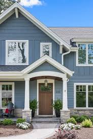Royal blue entry door on a green house. 75 Beautiful Blue Exterior Home Pictures Ideas July 2021 Houzz