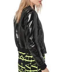 Michael Michael Kors Faux Patent Leather Bomber Jacket Women Bloomingdale S Leather Bomber Jacket Women Leather Bomber Jacket Bomber Jacket