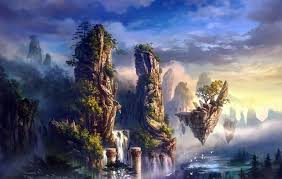 1920x1080 px bridge digital art fantasy art pixel art waterfall anime gundam seed hd art 2062x1080px gray concrete building illustration, digital art, nature, landscape 25 Fantasy Wallpapers For Your Desktop Fantasy Landscape Landscape Wallpaper Landscape Art
