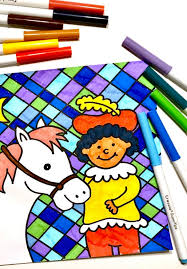 Flevokids wenst je veel kleurplezier. Sinterklaas Mozaiek Kleurplaten Tekenen En Kleuren Crea Met Kids